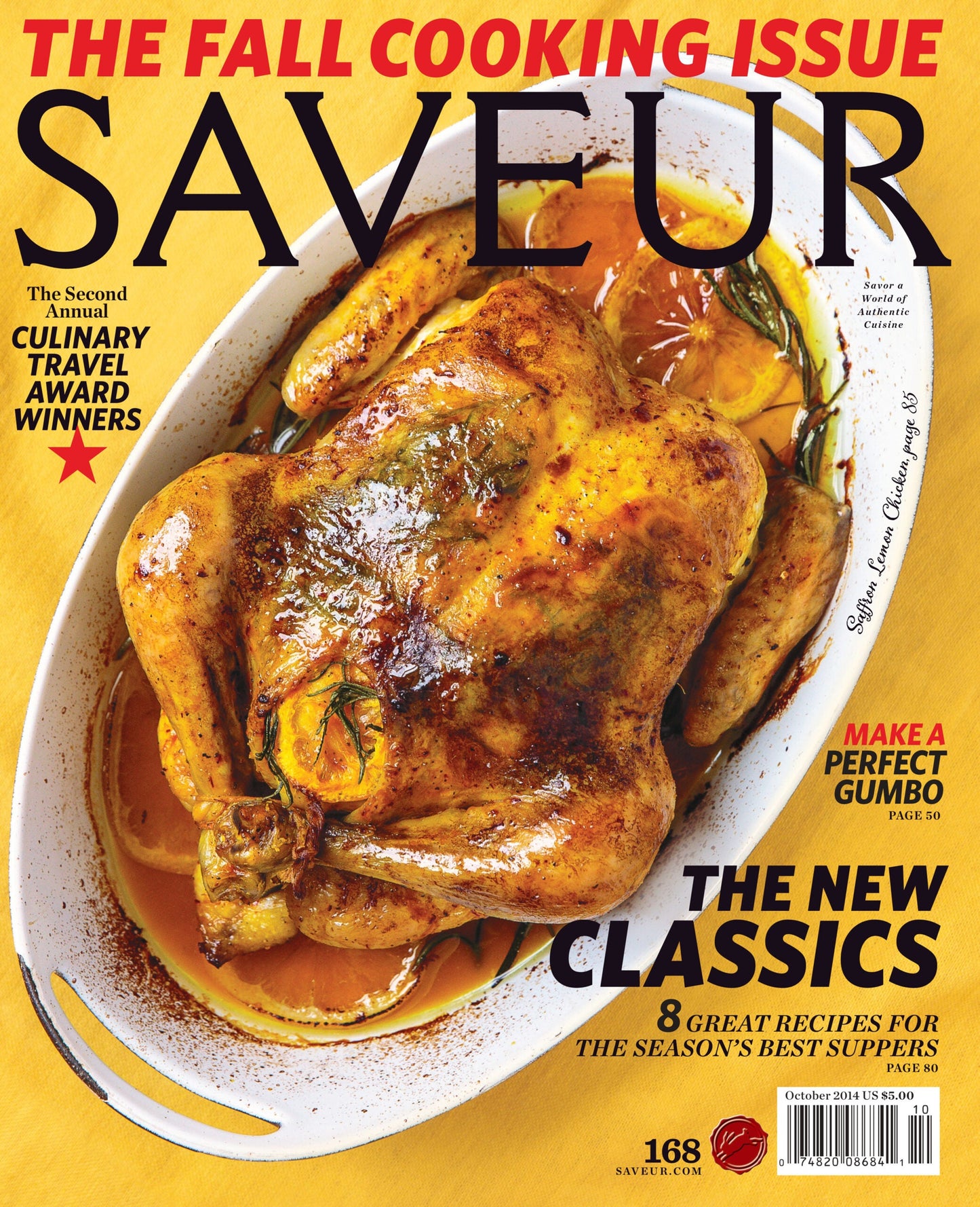 SAVEUR magazine issue No. 168; October 2014 cover