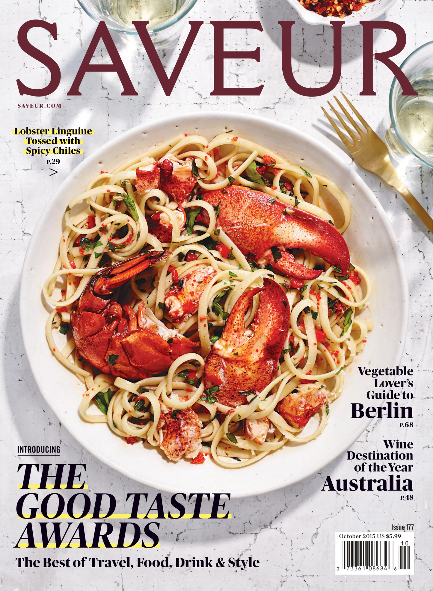SAVEUR magazine issue No. 177; October 2015 cover